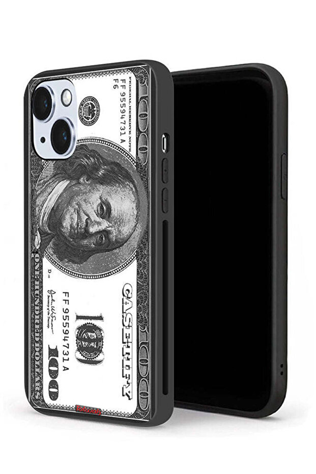 جراب حماية لجهاز Apple iPhone 14 بنقشة الدولار - 1