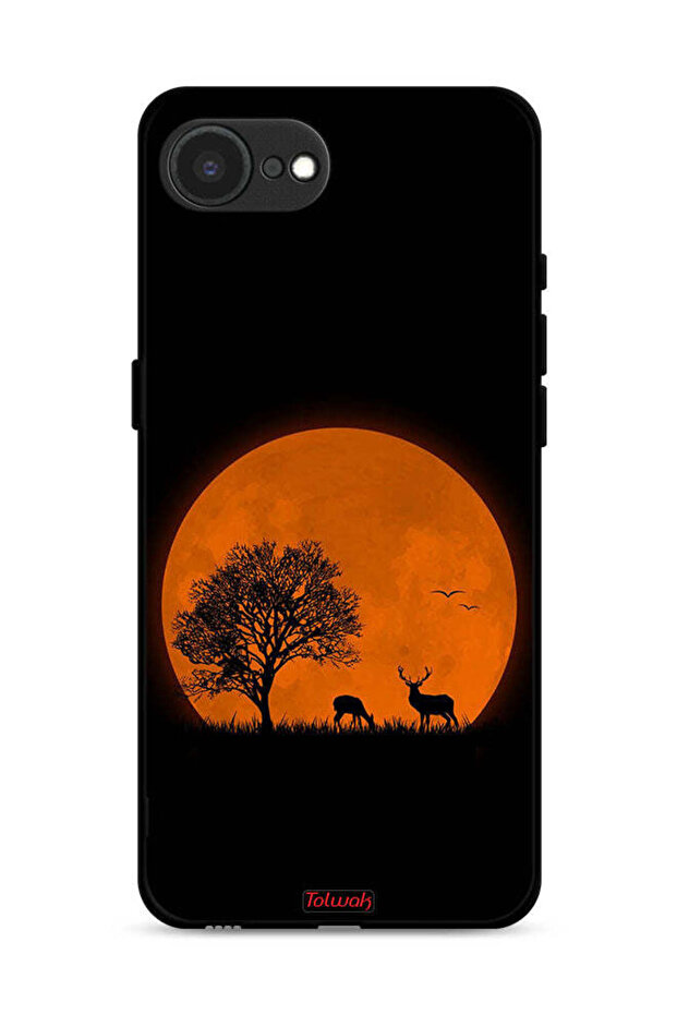 غطاء حماية لجهاز Apple iPhone 16e برسومات قمر المساء