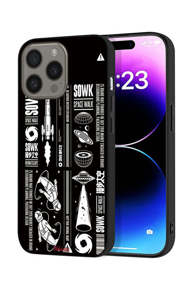 غطاء حماية لجهاز Apple iPhone 15 Pro Max ملصق Sowk Space Walk