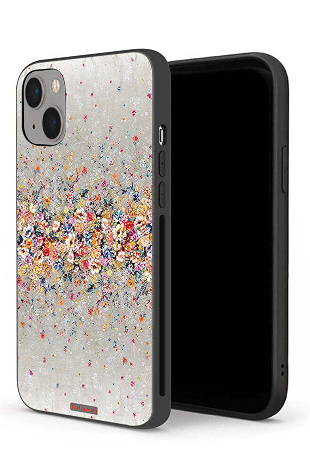 جراب حماية لجهاز Apple iPhone 13 mini برسومات زهور صغيرة وفن تجريدي