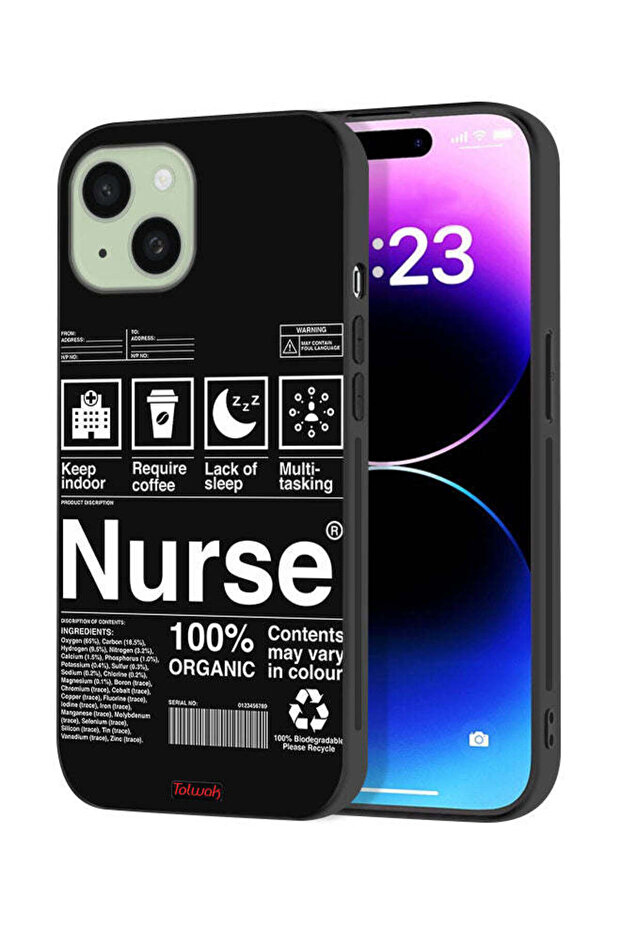 Apple iPhone 15 Plus Protective Case Cover Nurse Sticker