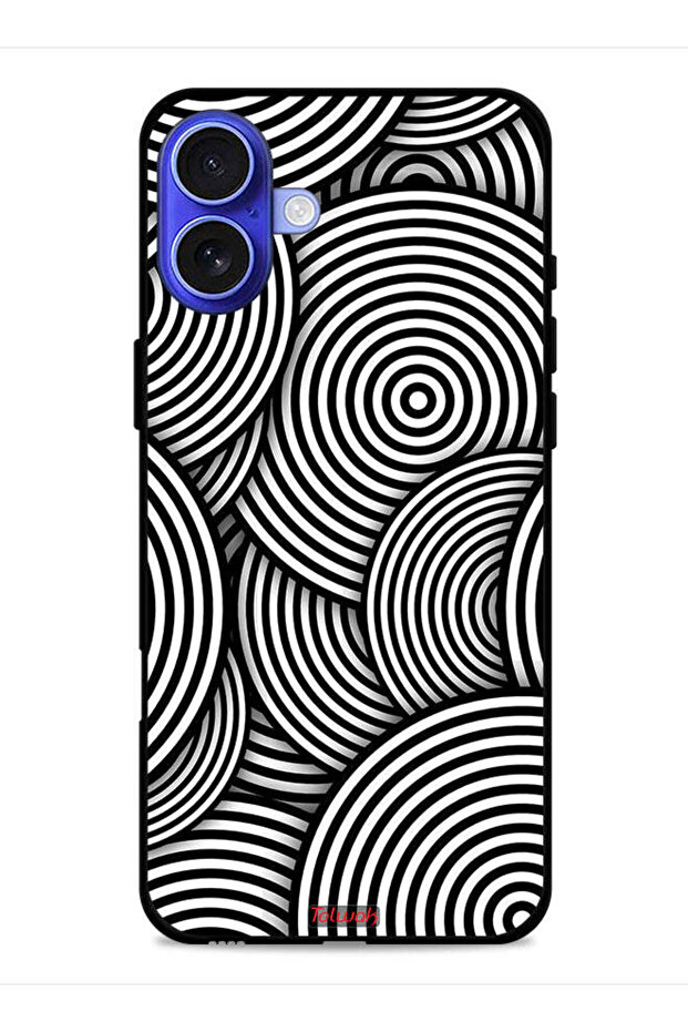 غطاء حماية لجهاز Apple iPhone 16 Plus بنمط دوائر وهمية