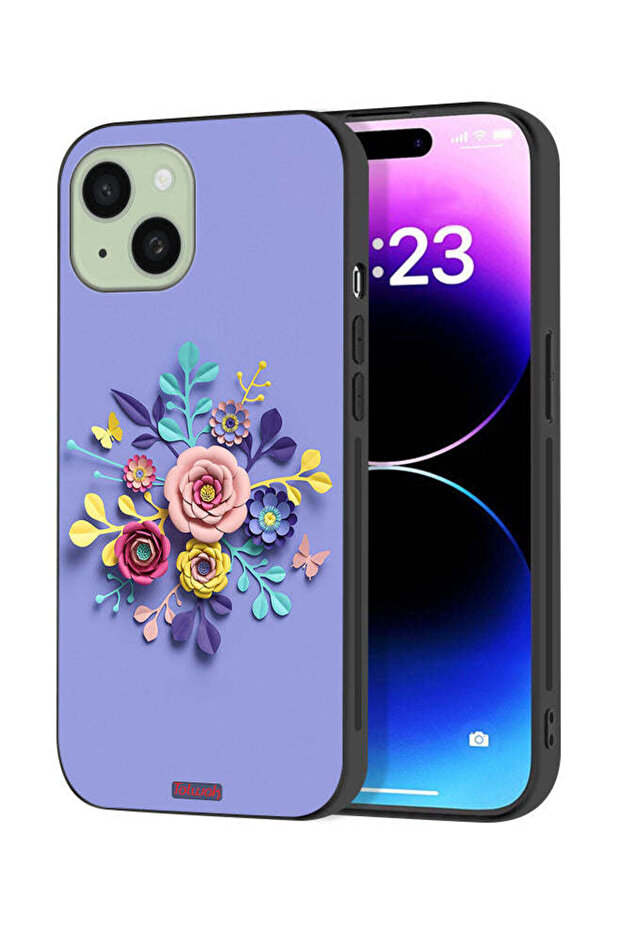 Apple iPhone 15 Plus Protective Case Cover Flowers Art