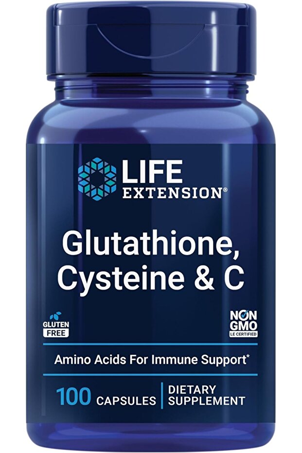Vegetarian Capsules with Glutathione, Cysteine, and Vitamin C by Life Extension, 100 Capsules