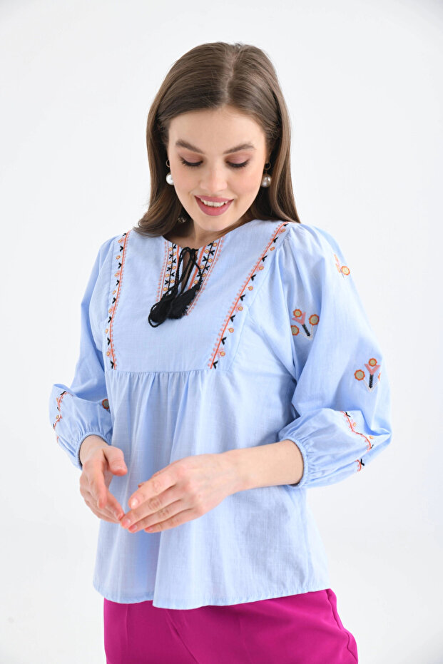 Tkano Bluza sa vezom - 2