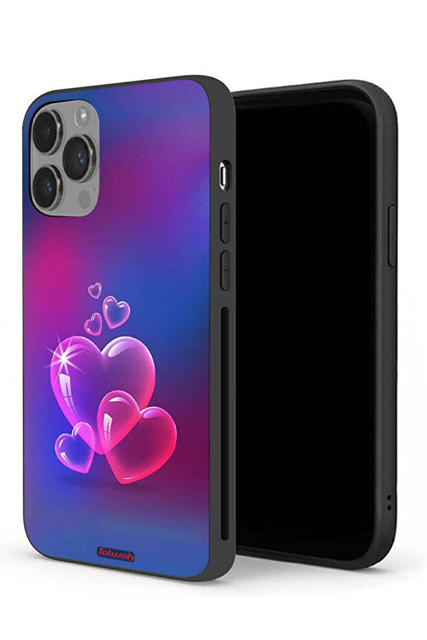 غطاء حماية Apple iPhone 14 Pro Max بتصميم قلوب مائية