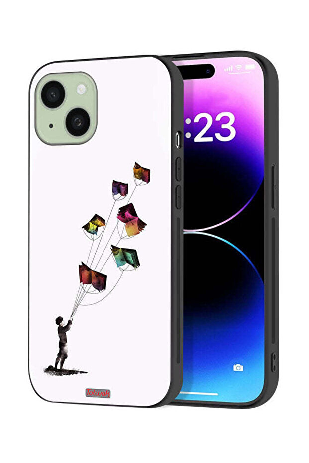 غطاء حماية لجهاز Apple iPhone 15 Plus بتصميم طائرات ورقية
