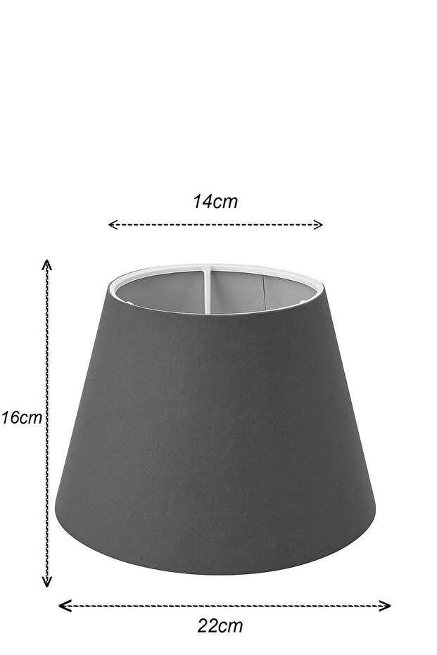 Antrasit Abajur Başlığı 22cm - 3