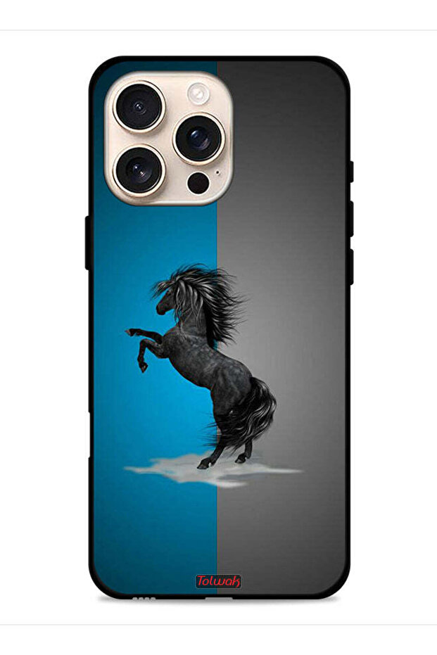 غطاء حماية لجهاز Apple iPhone 16 Pro Max بتصميم فن الحصان