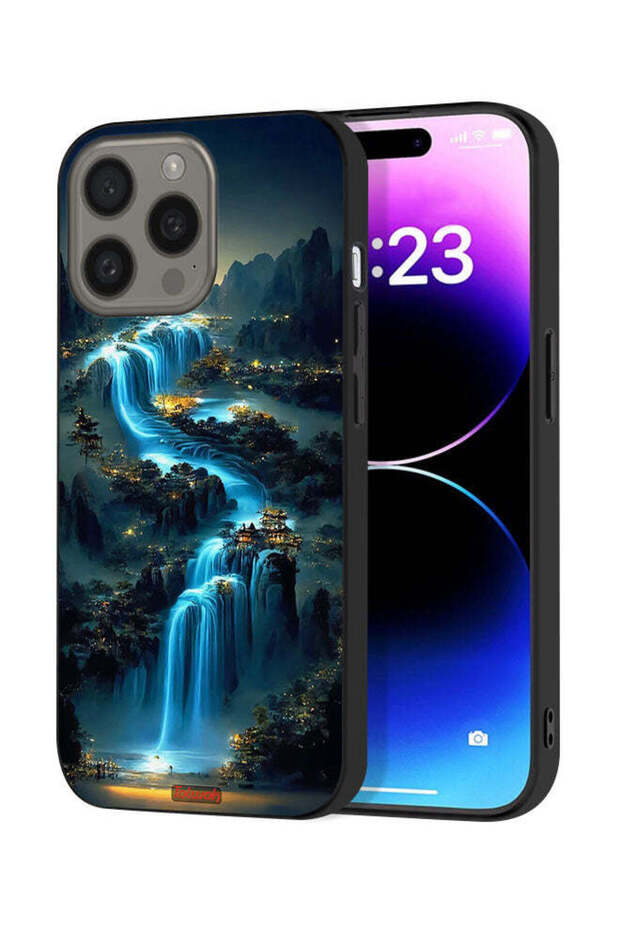 غطاء حماية لجهاز Apple iPhone 15 Pro Max بتصميم شلال فني
