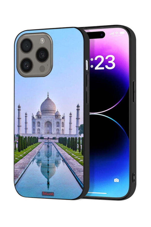 غطاء حماية لجهاز Apple iPhone 15 Pro Max بتصميم تاج محل