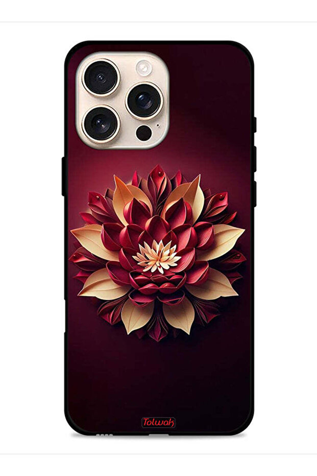 غطاء حماية لجهاز Apple iPhone 16 Pro Max بتصميم زهور تجريدية