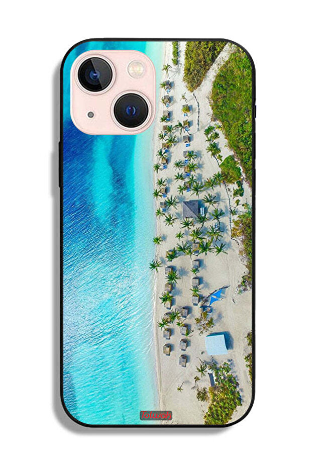 غطاء حماية لجهاز Apple iPhone 13 mini - لون الشاطئ - 2