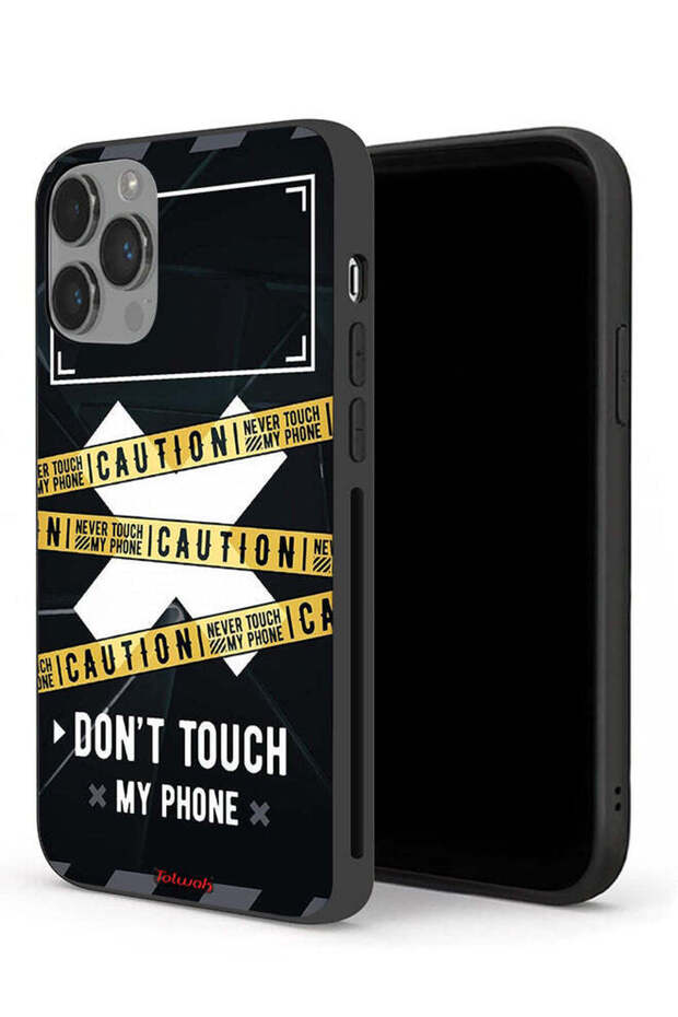 Apple iPhone 14 Pro Max Protective Case Caution Never Touch My Phone