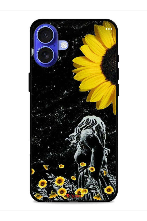 غطاء حماية لجهاز Apple iPhone 16 Plus بتصميم فتاة تنظر إلى فن القمر