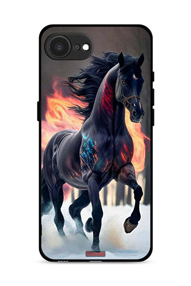 غطاء حماية لجهاز Apple iPhone 16e بتصميم حصان عالي الوضوح