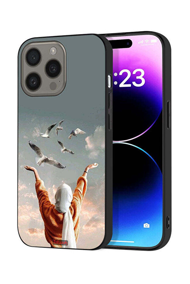 غطاء حماية لجهاز Apple iPhone 15 Pro Max بتصميم طيور تحلق