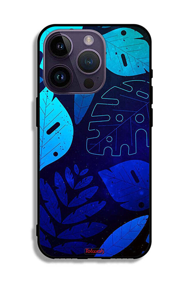 جراب حماية لهاتف Apple iPhone 14 Pro بنقشة أوراق الشجر - 2