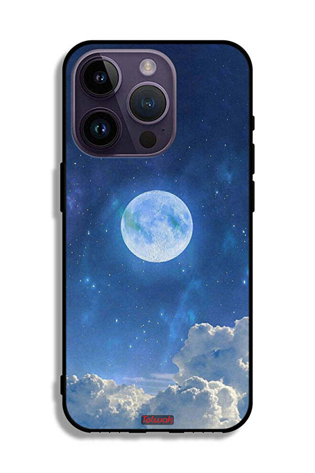 غطاء حماية لجهاز Apple iPhone 14 Pro بتصميم غيوم القمر - 2