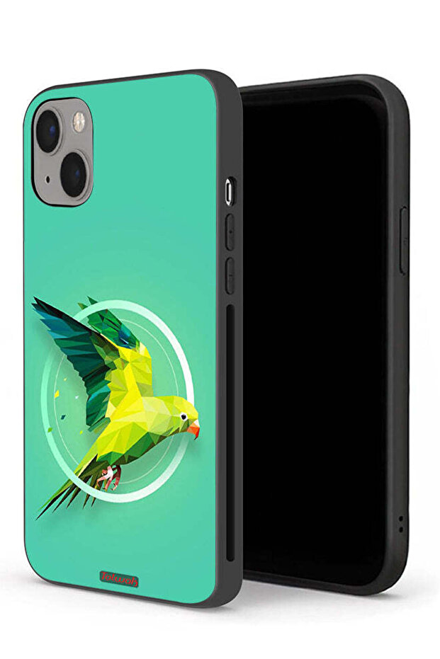 غطاء حماية لجهاز Apple iPhone 13 mini بتصميم فن تجريدي ببغاء