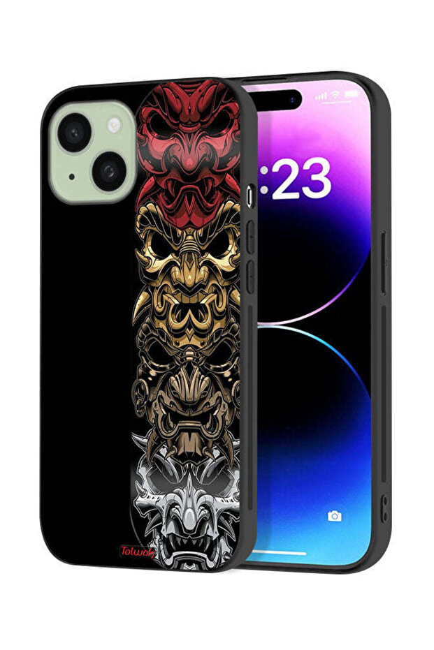 Apple iPhone 15 Plus Protective Case Cover Heads Art