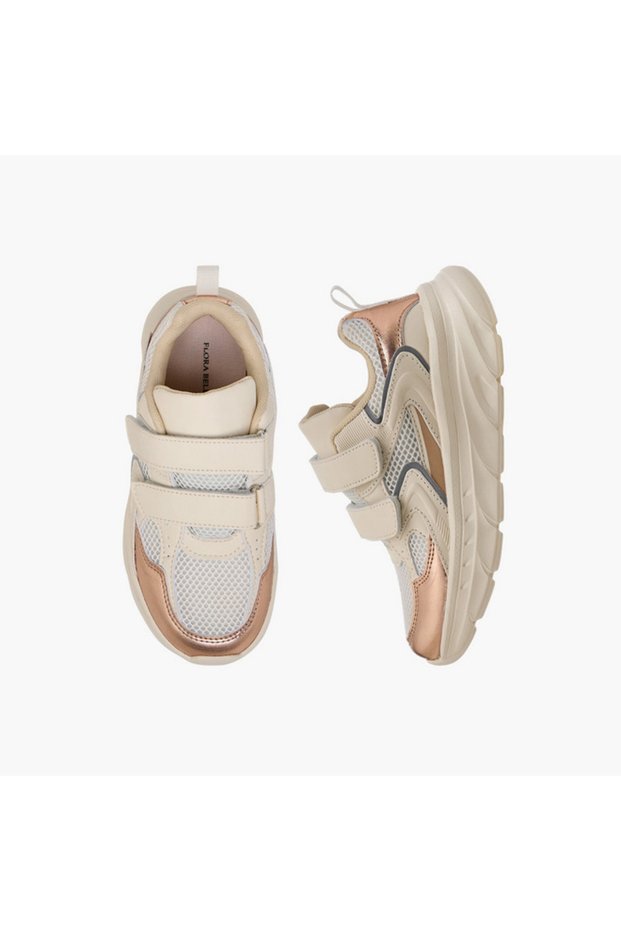 Flora Bella Panelled Sneakers with Hook and Loop Closure