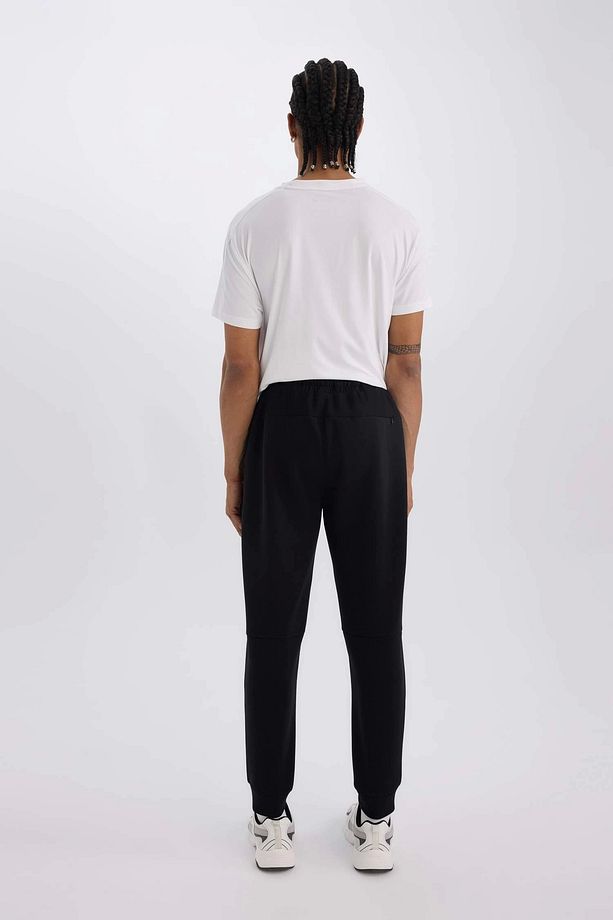 Z9112 Siyah DeFactoFit Slim Fit Sporcu İnce Jogger Eşofman Altı Dar Kesim Skuba Dalgıç Kumaş - 7