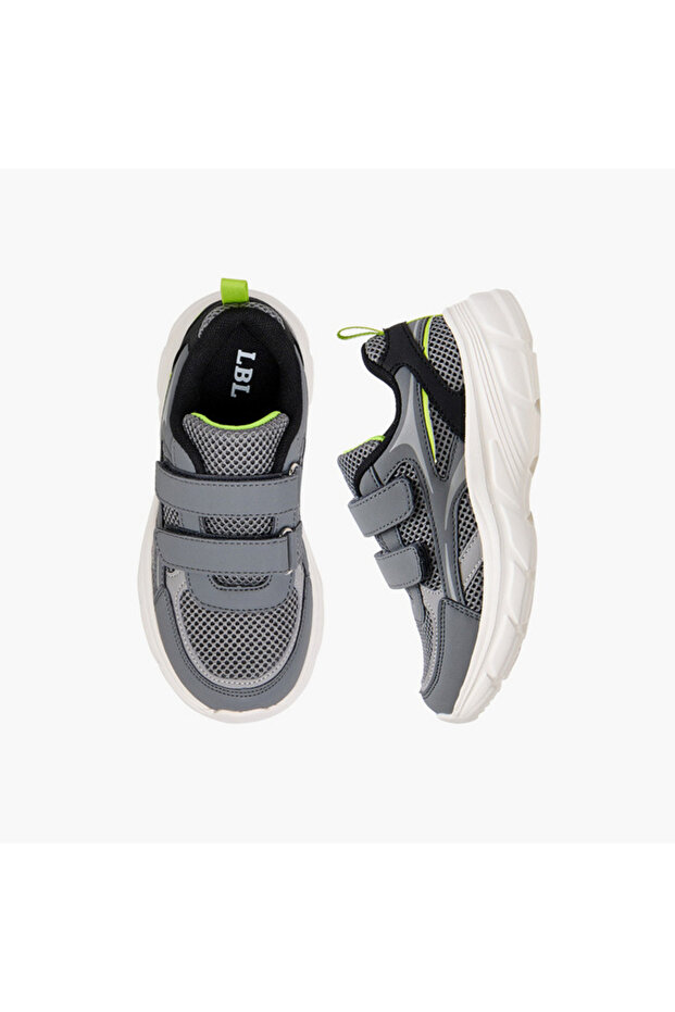 LBL by Shoexpress Panelled Sneakers with Hook and Loop Closure
