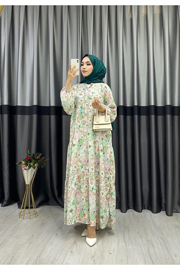 RAHAT KALIP VİSKON ELBİSE - 2