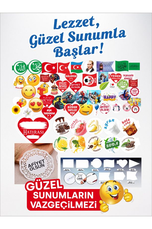 Çikolatalı Bayraklı Pipet 21,5 cm Siyah Pipet , 8mm Kalınlık , 20 Adet - 9