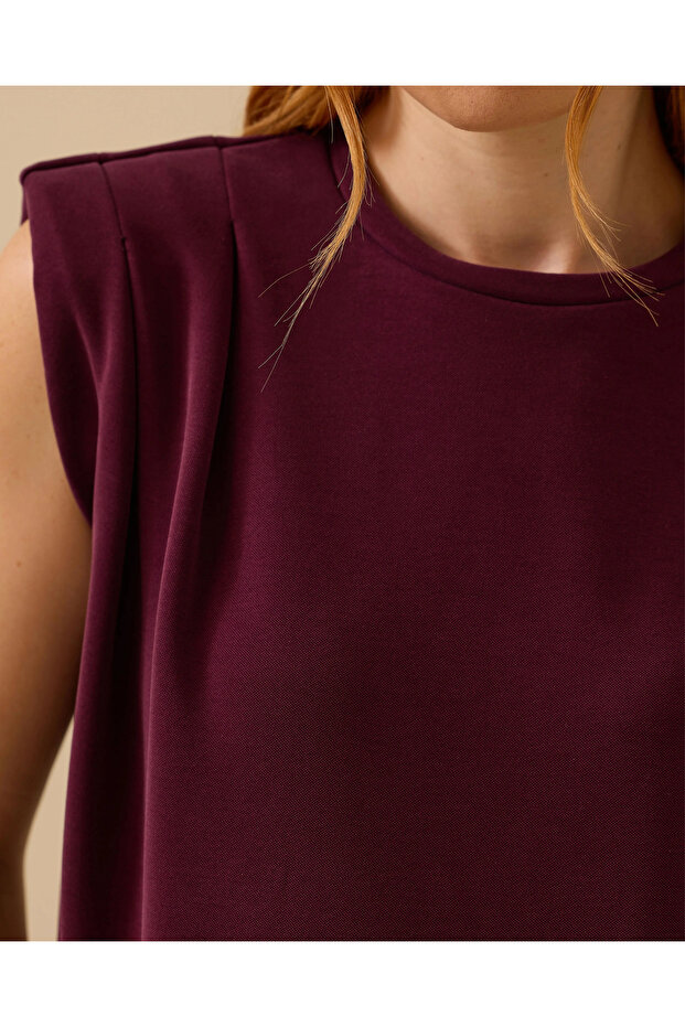 Vatkalı Kolsuz Bluz - 6