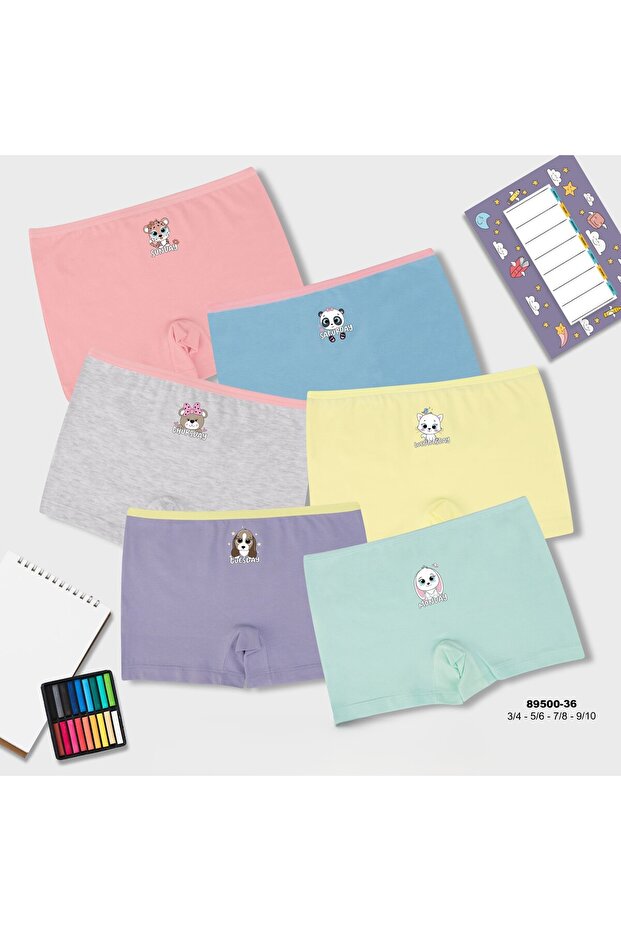 Cotton Girl's Boxer (89500) 6 Pcs