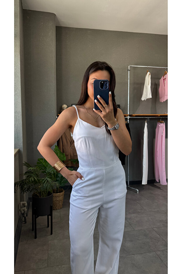 بذلة من الدنيم بحزام رفيع - 4