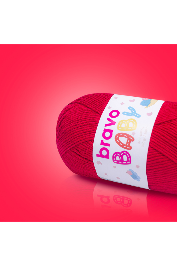Baby Anti-Pilling (Anti-Pilling) Baby Wool 100 Gr 250 Meters (Color Code: 500) Dark Red