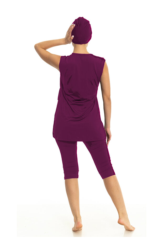 Zero Sleeve Semi-Hijab Swimsuit - 3