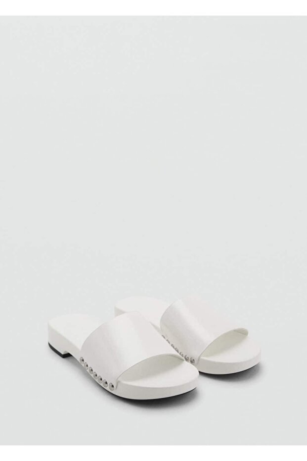 Zımbalı deri sandalet - 1