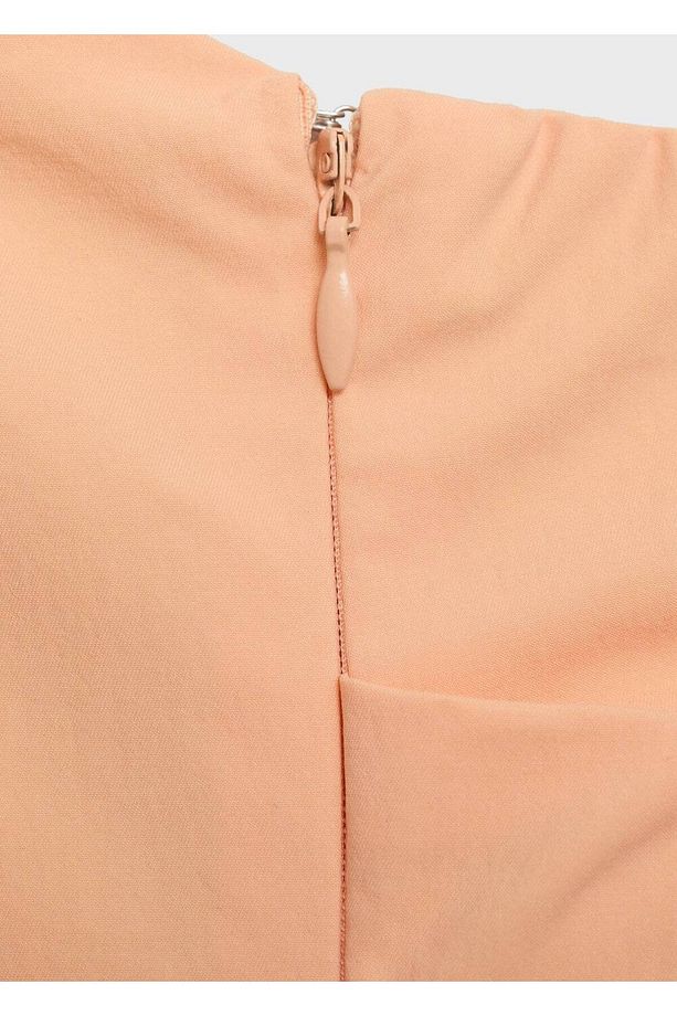 Straplez midi elbise - 8