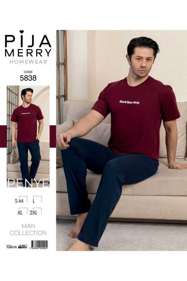 erkek kısa kol pijama takımı - 1