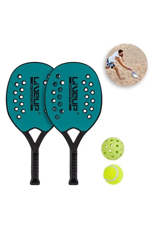 Beach Tennis Racket Set with 2 Balls - 4