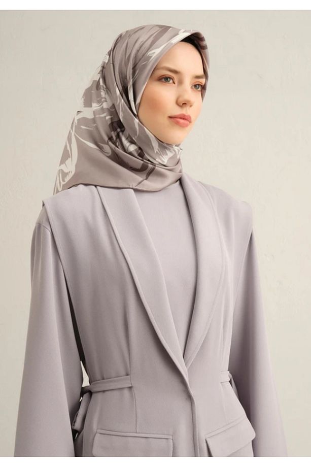 Tivil Ipek Eşarp 9322-82 Gri Karışık Desen - 2