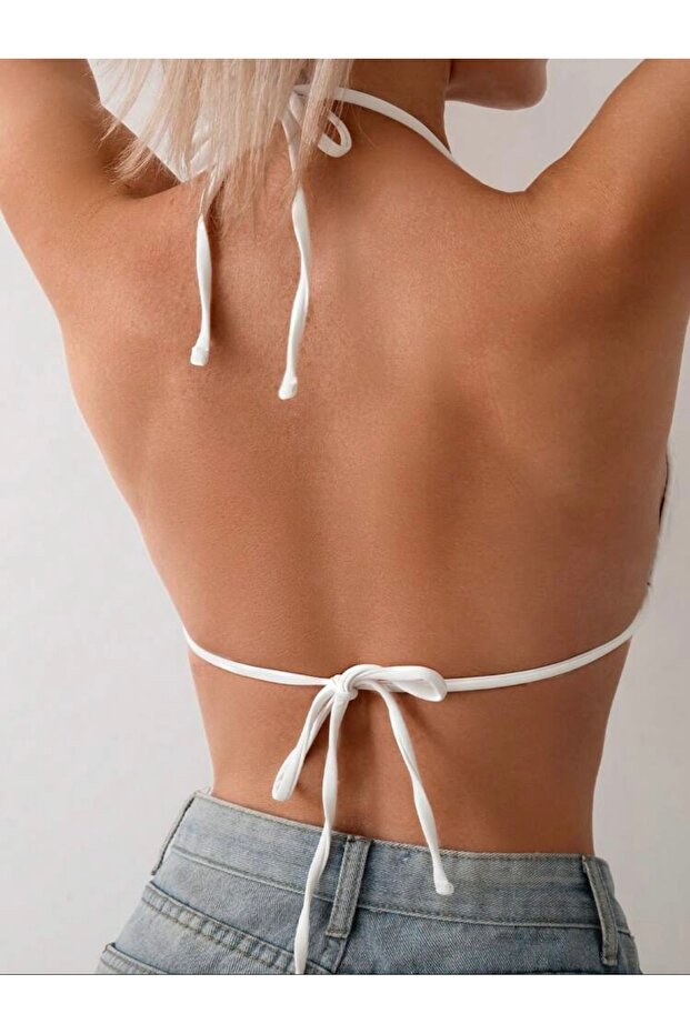 beyaz kadın bikini üst - 2