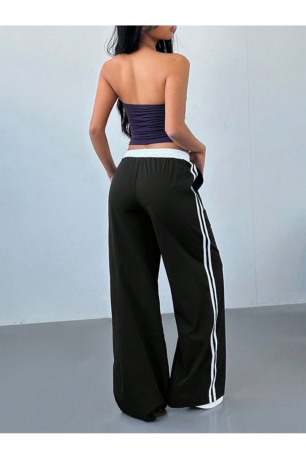 89 Number Oversize Bel İp Detaylı Baggy Eşofman Altı - 6