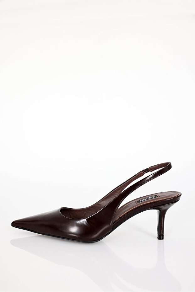 Brown Pointed Toe Slingback 25149