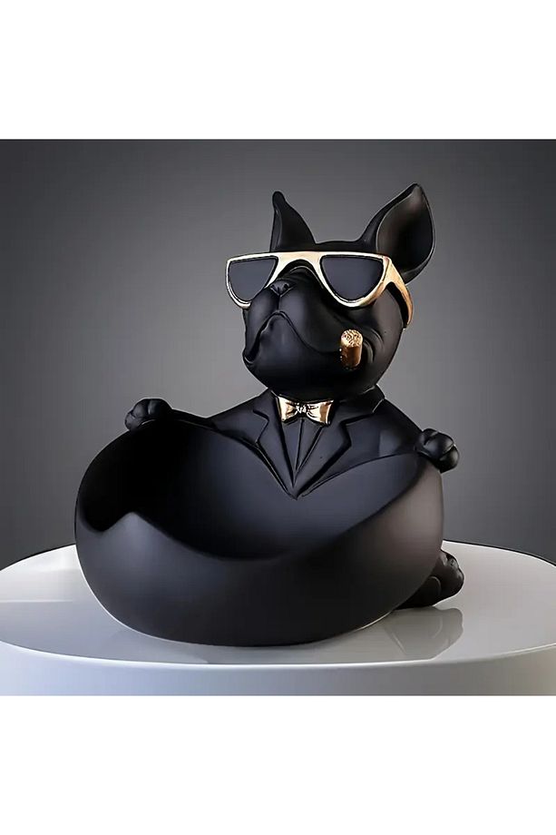 french Bulldog Köpek Dekoratif Heykel Biblo Masa Dekorasyonu Hediyelik Eşya Anahtarlık kutusu - 2