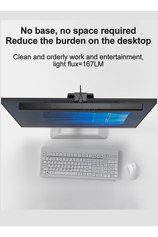 Computer Monitor Light Bar with RGB Colorful Ambient Light,USB Powered Monitor Lamps for Office - 7