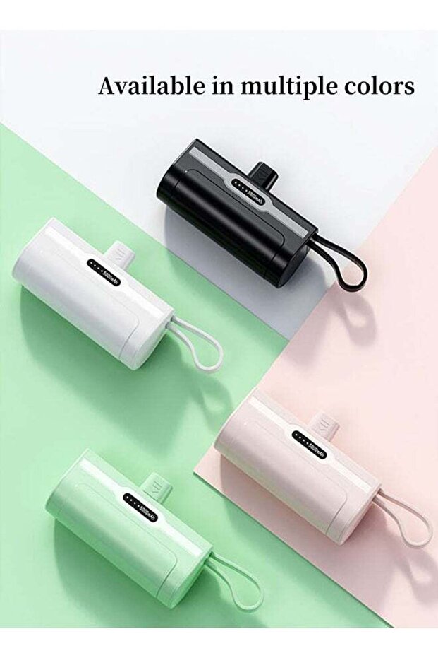 Mini Charger,High Capacity Battery for Fast Charging,2 Output Powers,With Hidden Phone Holde,Pink - 6