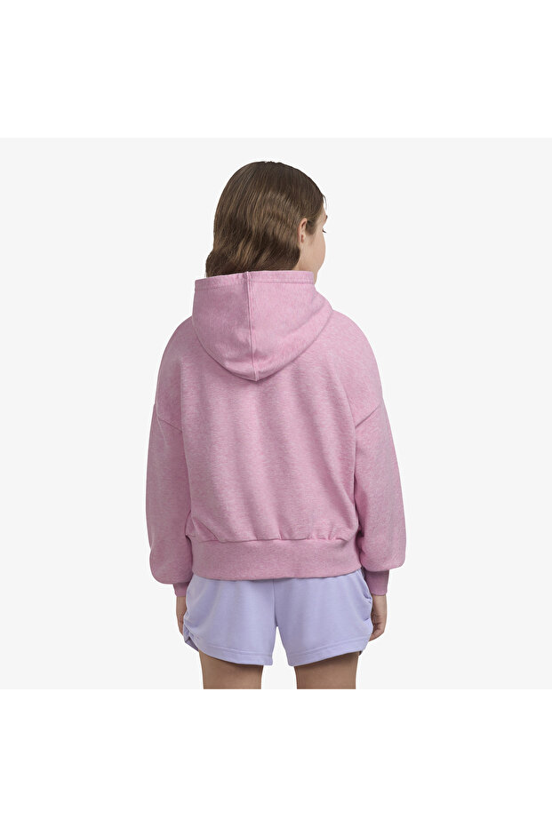 Oversized Varsity Çocuk Pembe Sweatshirt - 3