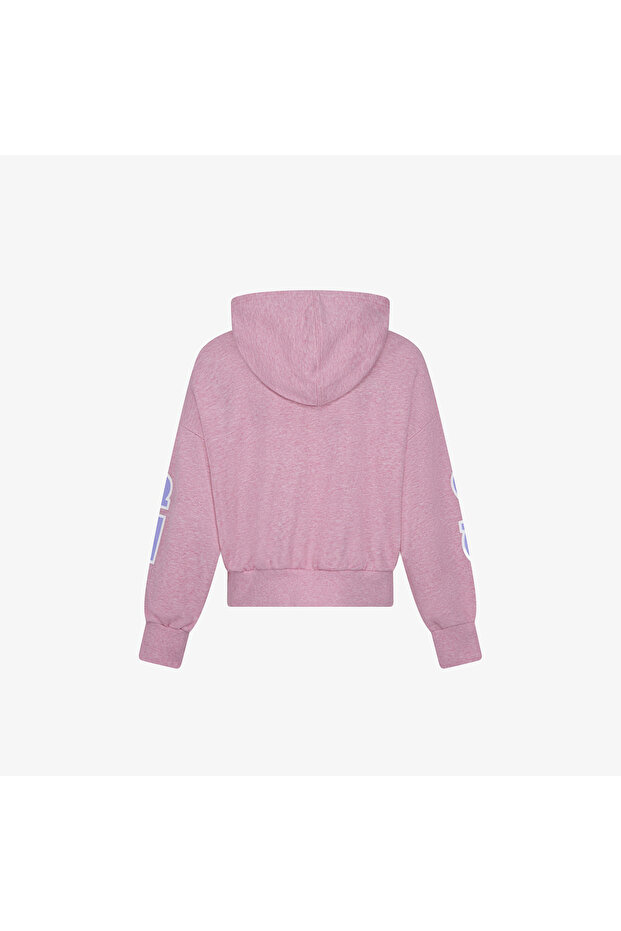 Oversized Varsity Çocuk Pembe Sweatshirt - 5