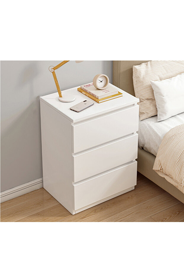 طاولة بجانب السرير، طاولات جانبية بسيطة وحديثة لغرفة النوم - 2