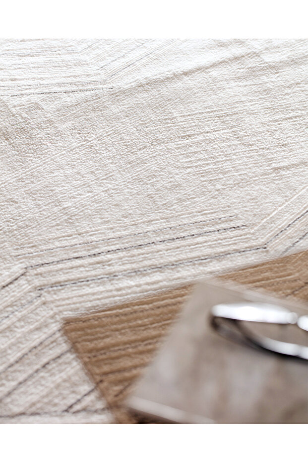 Annot Halı - Beyaz/Gri - 80x150 cm - 2